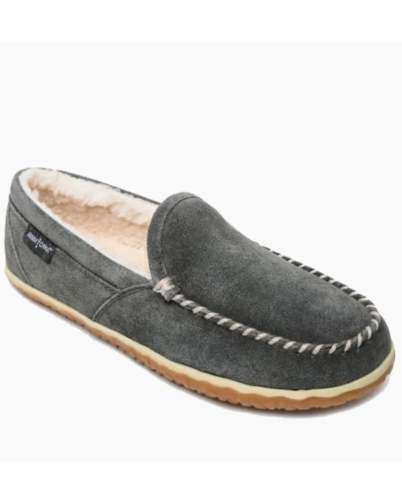 Minnetonka Men's Gray Tilden Slippers - Moc Toe