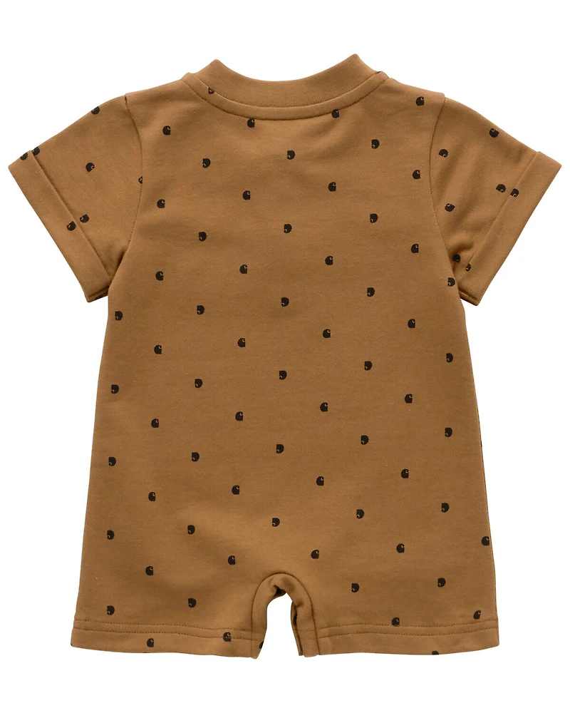 Carhartt Infant Boys' Logo Short Sleeve Snap Onesie