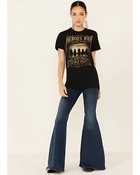 Kerusso Women's Heroes Ride Off Into The West Graphic Short Sleeve Tee