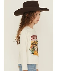 Wrangler Girls' Stay Wild Long Sleeve Graphic Tee