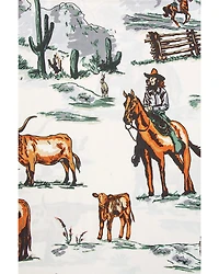HiEnd Accents Ranch Life Reversible 2 Piece Duvet Cover Set - Twin Size