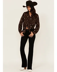 Rock & Roll Denim Women's Mid Rise Bootcut Stretch Jeans