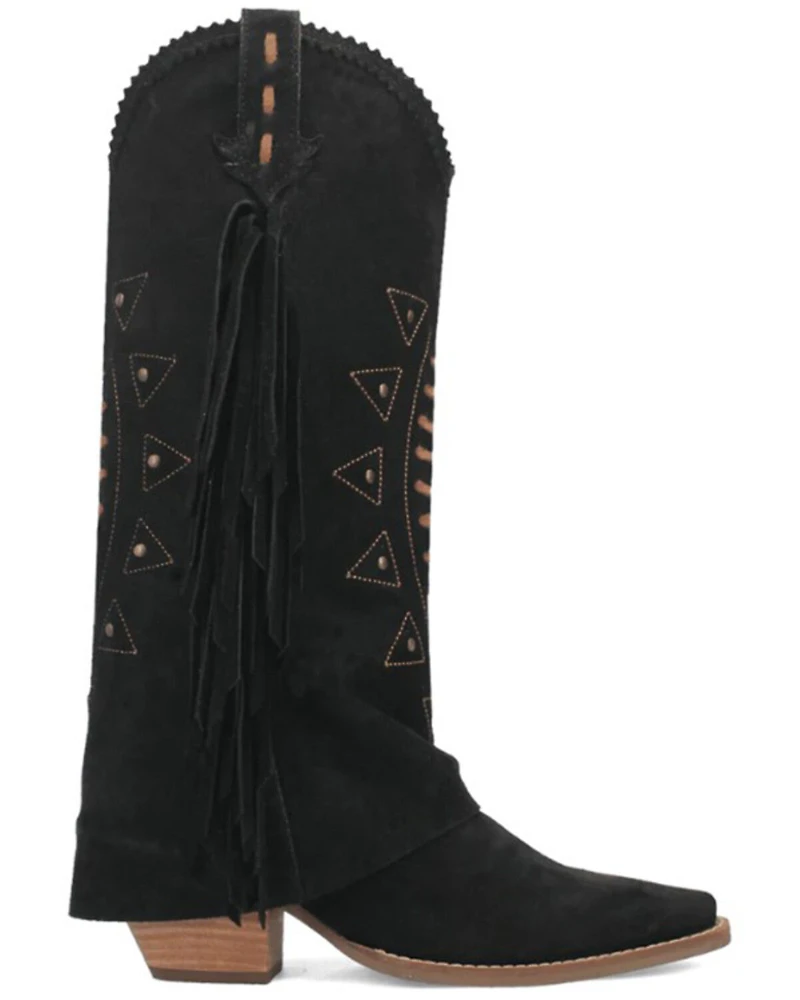 Dingo Women's Spirit Trail Fringe Tall Western Boots - Round Toe