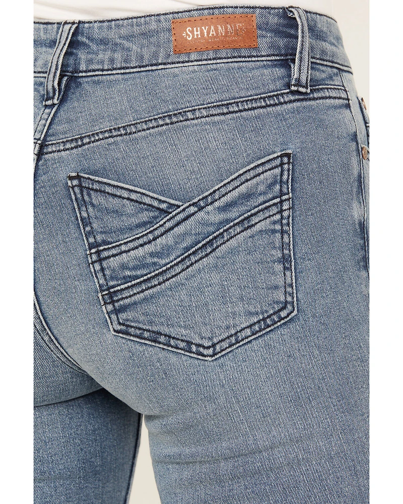 Shyanne Women's Aviza Medium Wash Mid Rise Bootcut Jeans