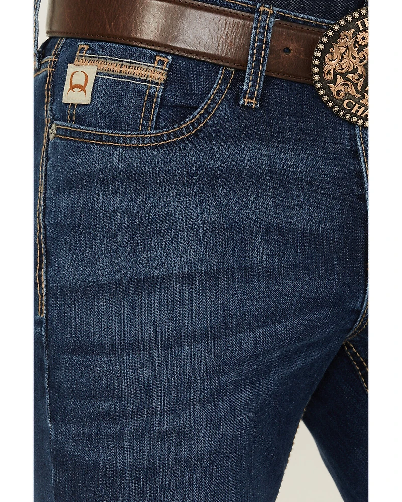 Cinch Men's Ian Dark Wash Slim Bootcut Performance Stretch Denim Jeans