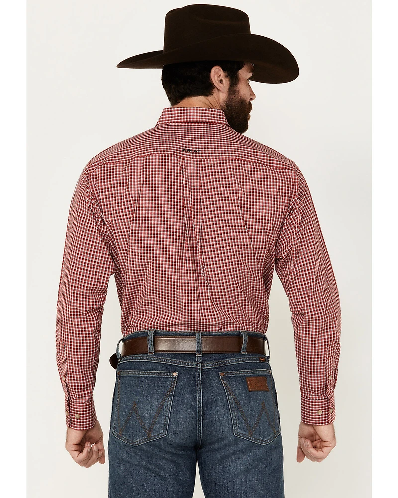 Ariat Men's Porter Plaid Print Long Sleeve Button-Down Performance Shirt