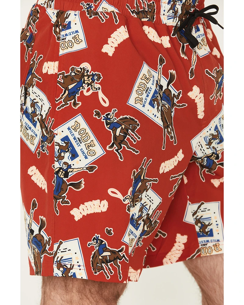 Cinch Men's Rodeo Print Stretch Board Shorts
