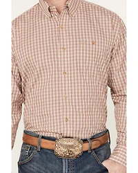Wrangler Men's Classics Plaid Print Long Sleeve Button Down Western Shirt