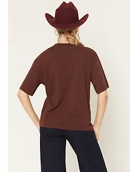All Us Women's Cowboy Embellished Short Sleeve Graphic Tee