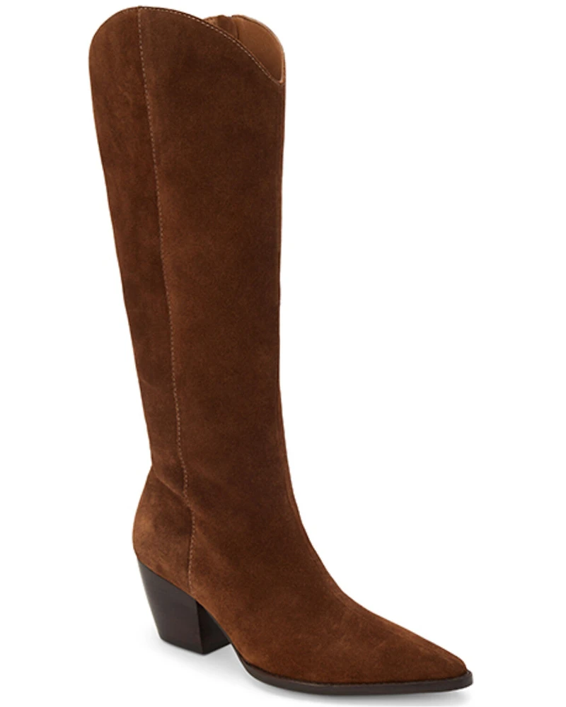 Matisse Women's Bellamy Suede Tall Western Boots - Round Toe