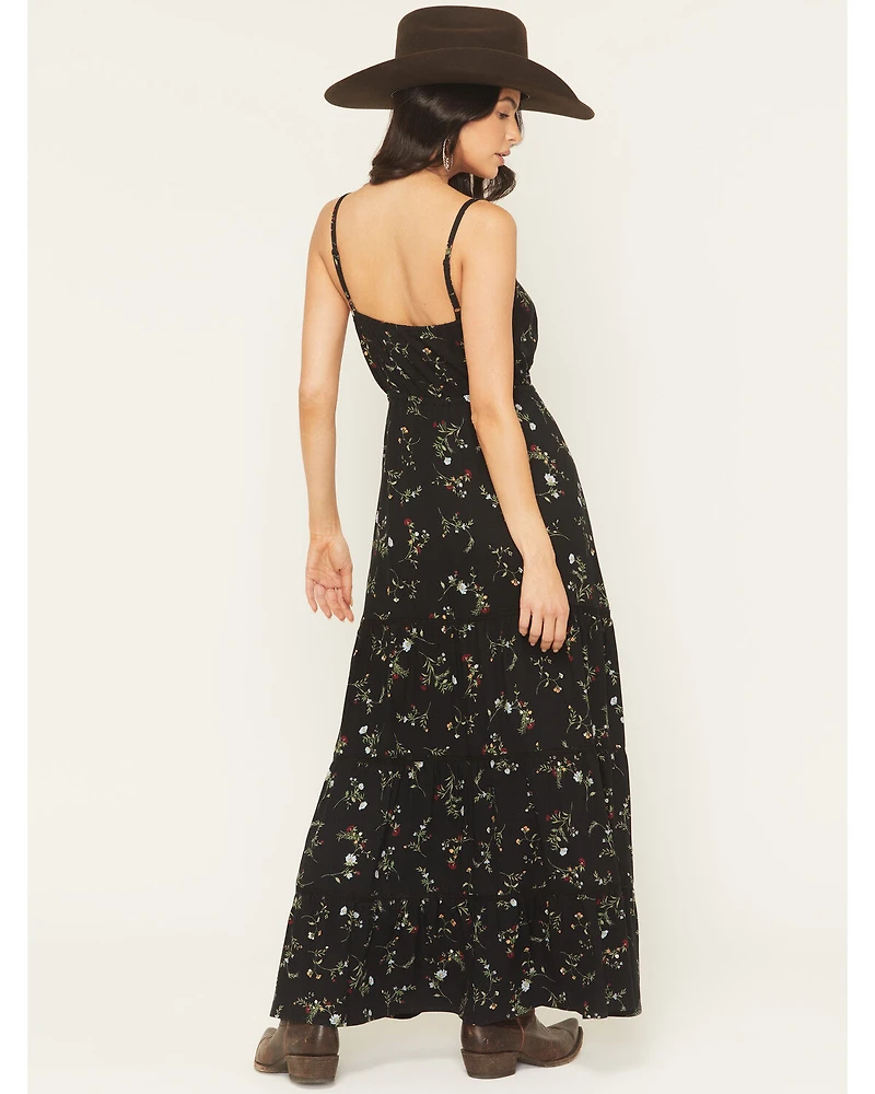 Idyllwind Women's Colt Floral Print Sleeveless Button-Down Maxi Dress