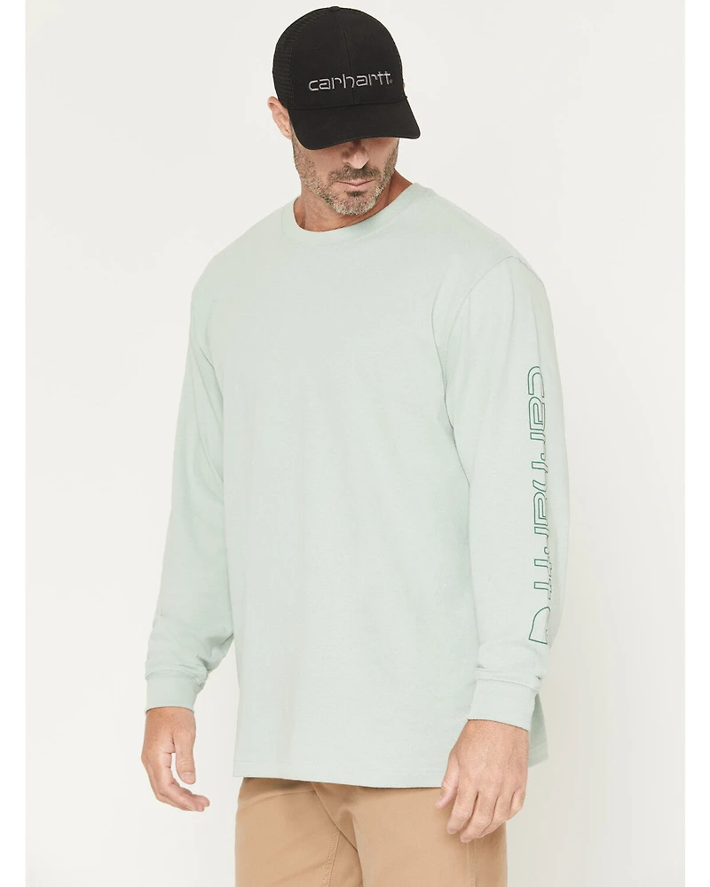 Carhartt Men's Loose Fit Heavyweight Long Sleeve Logo Graphic Work T-Shirt