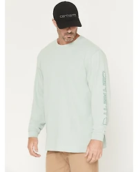 Carhartt Men's Loose Fit Heavyweight Long Sleeve Logo Graphic Work T-Shirt