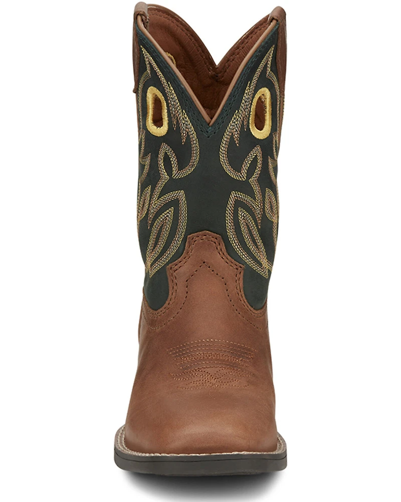 Justin Boys' Bowline Junior Western Boots - Broad Square Toe