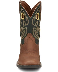 Justin Boys' Bowline Junior Western Boots - Broad Square Toe