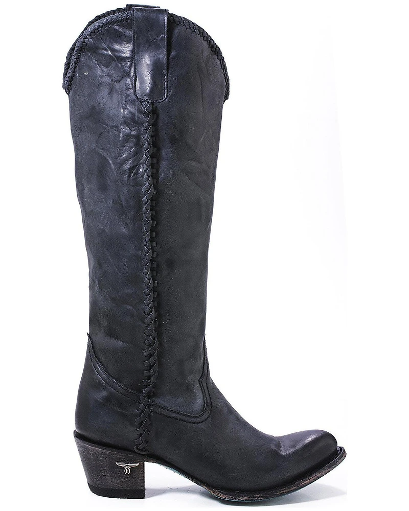 Lane Women's Plain Jane Distressed Round Toe Western Boots