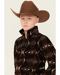 Rock & Roll Denim Boys' Southwestern Print 1/4 Zip Pullover