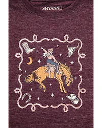Shyanne Toddler Girls' Cowgirl Icons Short Sleeve Graphic Tee