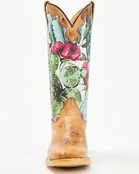 Tin Haul Women's Cactilicious Looking Sharp Sole Western Boots - Broad Square Toe