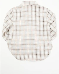 Shyanne Toddler Girls' Plaid Print Long Sleeve Snap Western Shirt