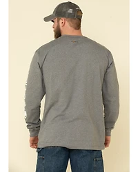 Carhartt Men's FR Midweight Signature Logo Long Sleeve Work Shirt