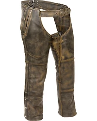 Milwaukee Leather Men's Distressed Thermal Lined Chaps - Big 4X