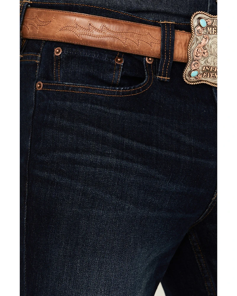 Blue Ranchwear Men's Carbon Wash Jethro Slim Bootcut Stretch Denim Jeans