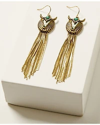 Shyanne Women's Fringe Steer Head Earrings