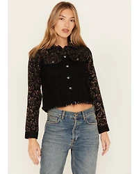 Shyanne Women's Brocade Trucker Jacket