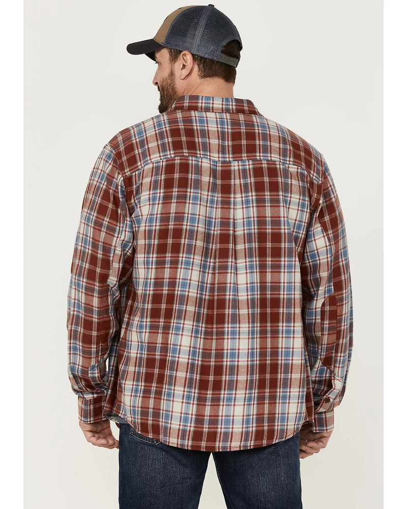 Brothers and Sons Men's Plaid Casual Woven Long Sleeve Button Down Western Shirt