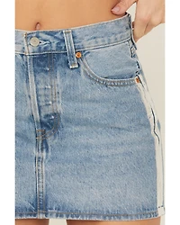 Levi's Women's Shine Theory Icon Light Wash Mid Rise Mini Denim Skirt