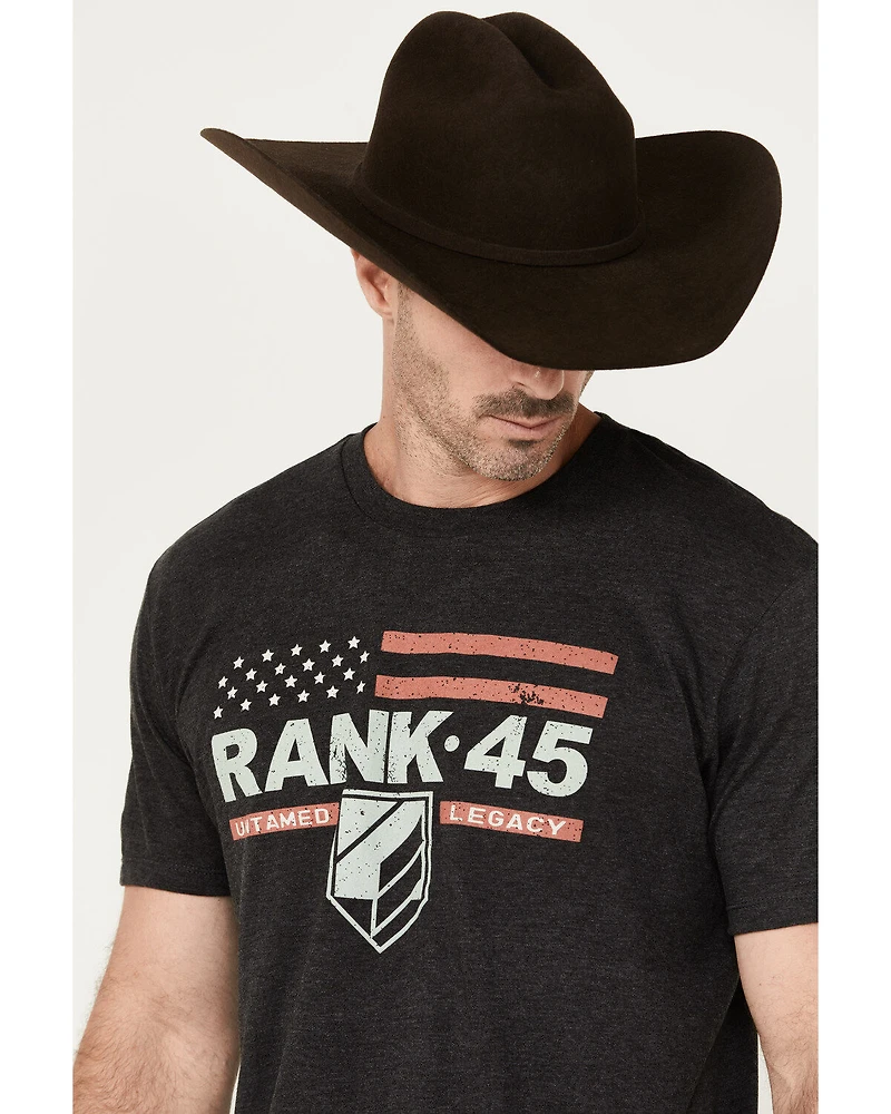 RANK 45® Men's Flag Logo Short Sleeve Graphic T-Shirt