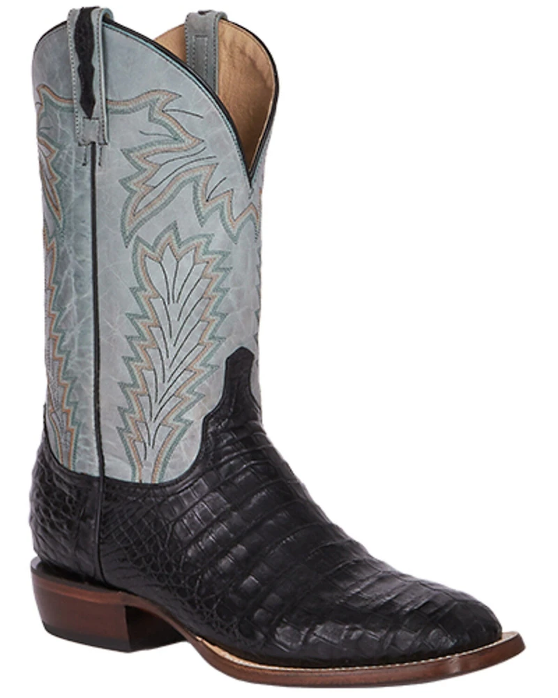 Lucchese Men's Exotic Caiman Western Boots - Broad Square Toe