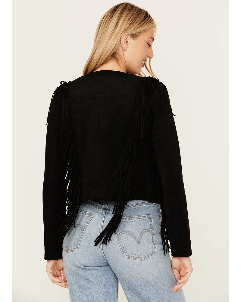 Shyanne Women's Faux Suede Fringe Jacket