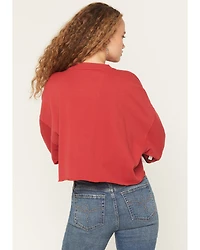 Gameday Women's UGA Split Long Sleeve Cropped Graphic Tee
