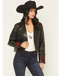 Idyllwind Women's Glenrose Floral Leather Jacket