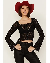 Free People Women's Madison Sheer Long Sleeve Shirt