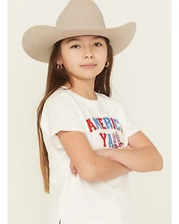 Blended Girls' America Y'all Sequin Short Sleeve Tee