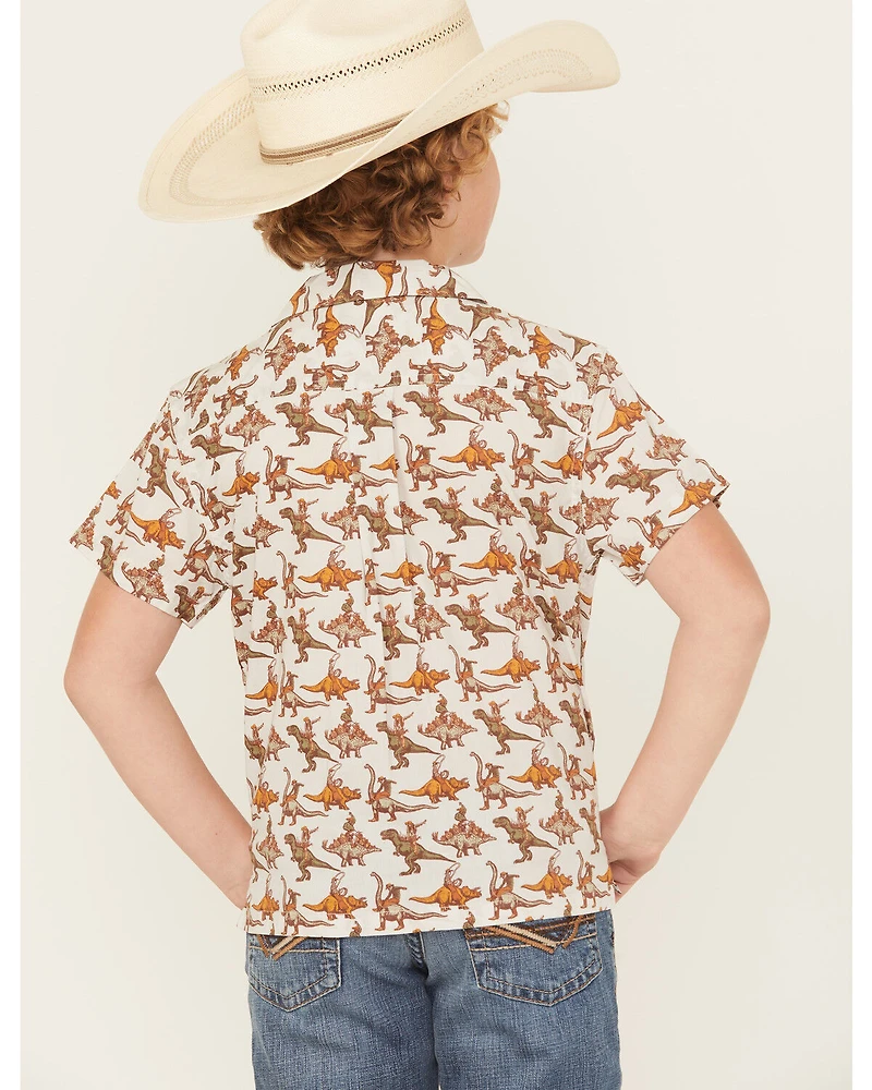 Cinch Boys' Camp Short Sleeve Button-Down Western Shirt