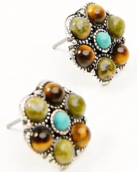 Shyanne Women's Bisbee Falls Silver Longhorn & Cross 6-Piece Earrings Set
