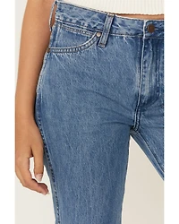 Wrangler Women's Westward Light Wash Dip Dye Mid Rise Bootcut Denim Jeans