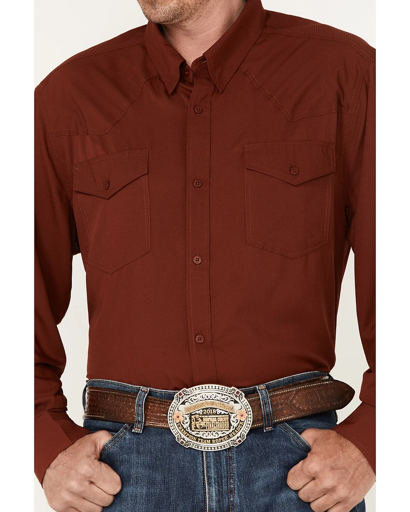 RANK 45® Men's Roughie Performance Long Sleeve Western Button-Down Shirt