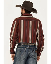 Panhandle Men's Select Serape Striped Print Long Sleeve Snap Western Shirt