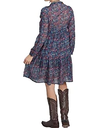 Roper Women's Floral Print Long Sleeve Mini Dress