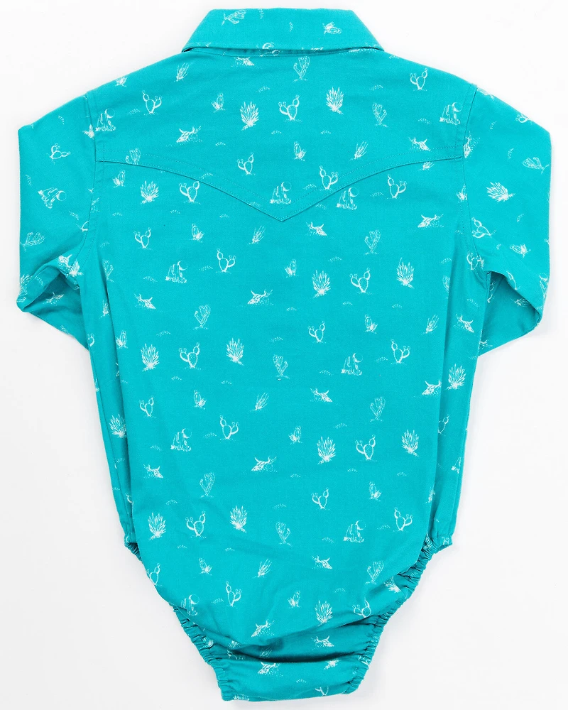 Shyanne Infant Girls' Long Sleeve Western Conversational Print Onesie