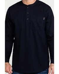 Hawx Men's FR Solid Long Sleeve Pocket Henley Work Shirt - Big