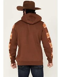 RANK 45® Men's Buckshot Southwestern Print Color Block Hooded Sweatshirt