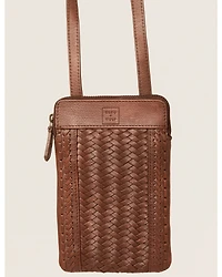 Cleo + Wolf Women's Basketweave Leather Crossbody Bag