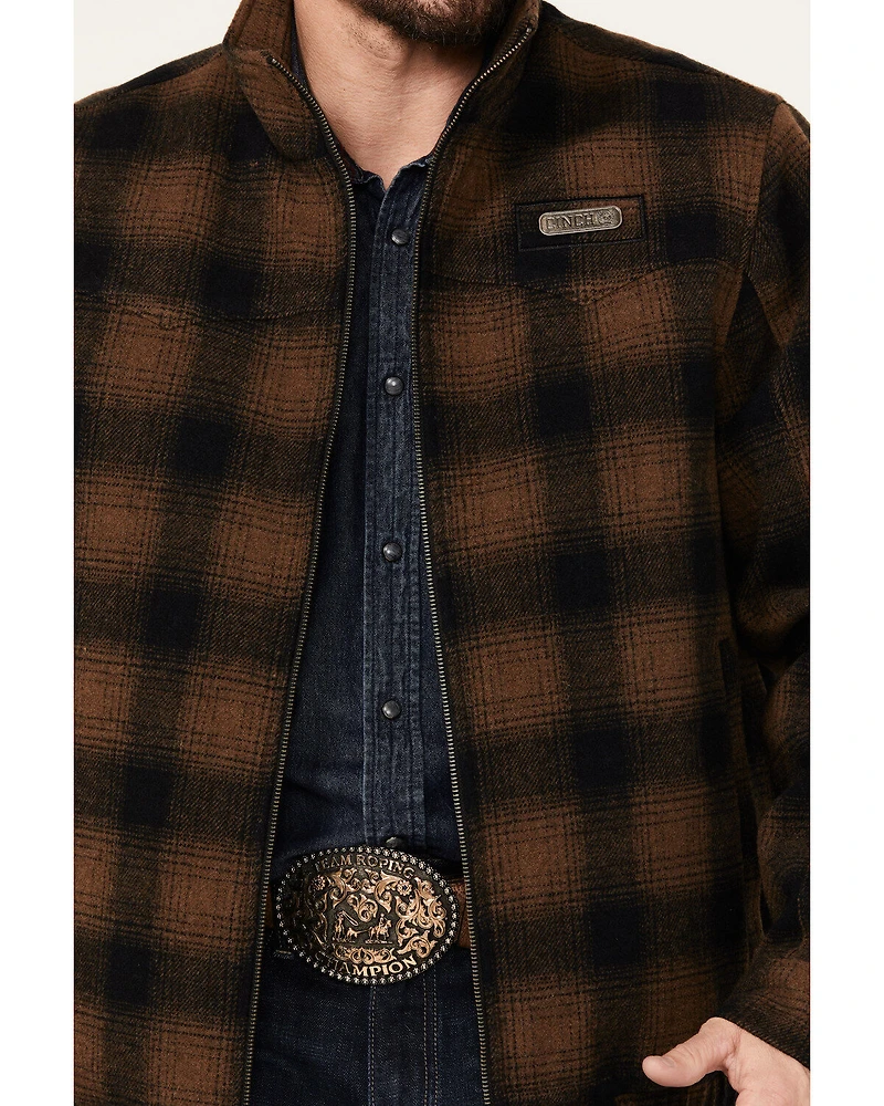 Cinch Men's Plaid Print Concealed Carry Zip Jacket