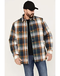 Wrangler Men's Sherpa Lined Flannel Shirt Jacket